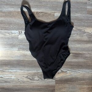 Women’s JCrew One Piece Black Ribbed Swimsuit - 12